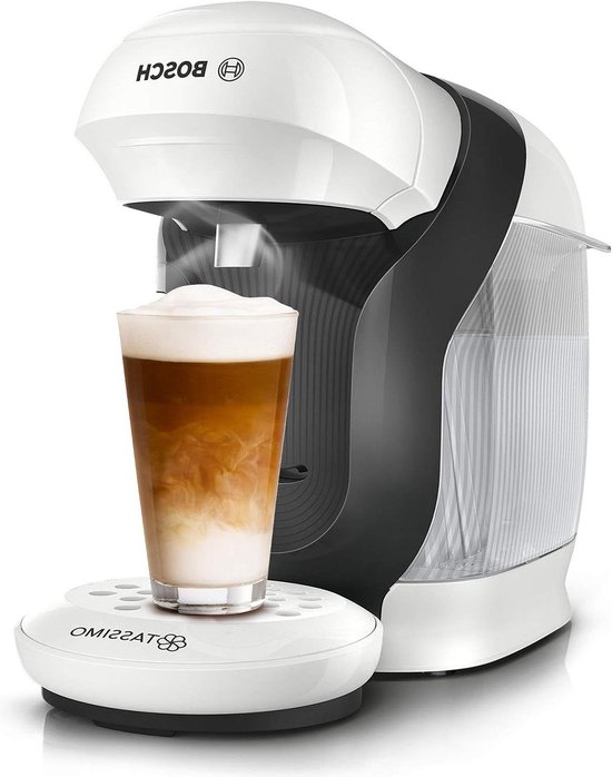 Foto: Tassimo style tas1104 koffiezetapparaat 1400 w wit antraciet geschikt voor alle kopjes meer dan 70 dranken volautomatisch 