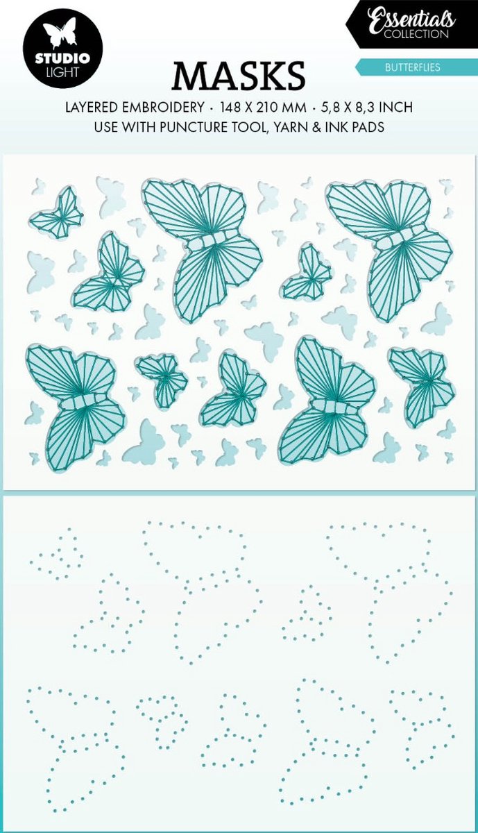 Mask stencil butterflies - essentials nr. 309