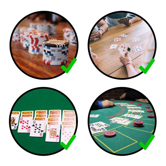 Foto: In round speelkaarten 2 decks stokken stok speel kaarten spelkaarten voor volwassen en kinderen pokerkaarten kaart spel kaartspel set pestkaarten poker blackjack pesten rood blauw