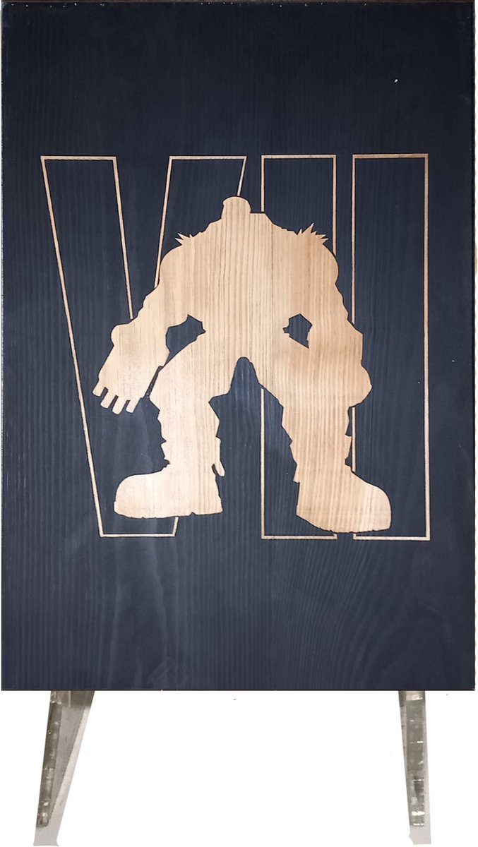 CharredArt - Houten Bord Final Fantasy 7 Barret Wallace | Hout kunst - Videogame - Huis decoratie - Wanddecoratie accessoires - Kamer interieur decoraties