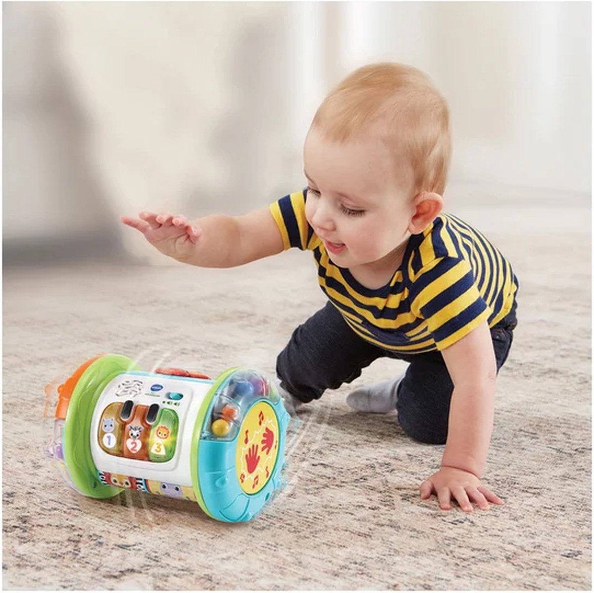 VTech Baby 3-in-1 Kruiprol - Educatief Speelgoed - Activiteitenroller met Lichts- en Geluidseffecten - Baby Speelgoed — afbeelding 14
