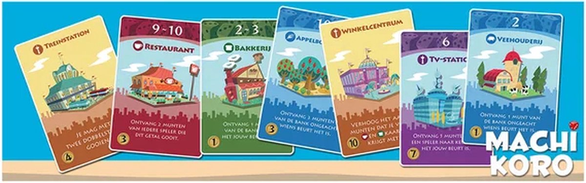 White Goblin Games Machi Koro - Dobbelspel - Bouw je eigen stad — afbeelding 15