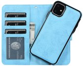 Mobiq - Étui portefeuille magnétique 2 en 1 iPhone 11 Pro - bleu clair
