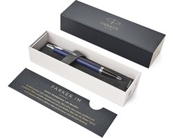 Parker IM-balpen | Matblauw | Medium punt met blauwe inkt | met Geschenkdoos
