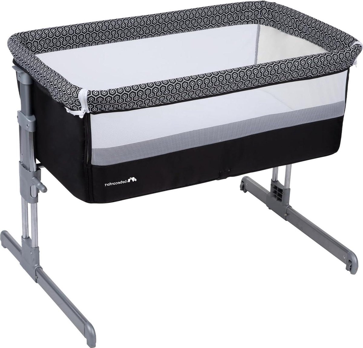 Bol.com Calidoo Co-Sleeper Bedside Crib Height Adjustable with Mattress Geometric Design 0-9 kg 0-6 Months - Co sleeper aanbieding