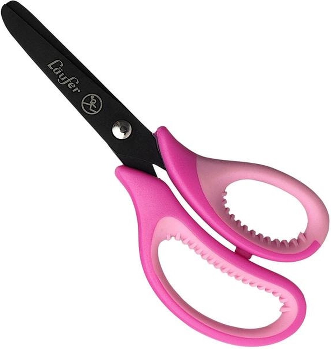 Laufer 87222, Kind, Rechte knip, Enkel, Roze, Roestvrijstaal, Universeel