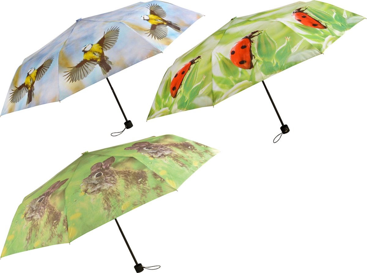 Paraplu met leuke print - opvouwbaar