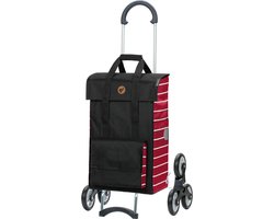 Andersen SHOPPER MANUFAKTUR Boodschappentrolley Treppensteiger Scala Shopper Jella Red Zwart 106cm
