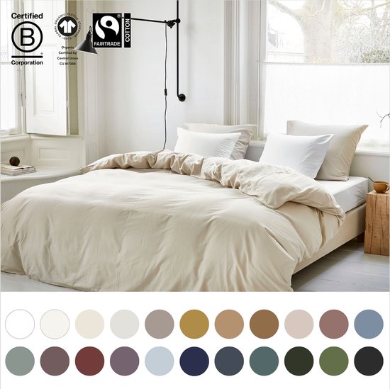 Ensemble de housse Yumeko satin de coton gris sable 240x220