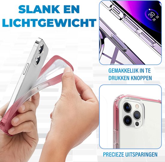Coque Intégrale Samsung Galaxy A52s - 2 Pièces - Coque Arrière - Siliconen - Coque - TPU - Antichoc - Samsung Galaxy A52s - Transparent / Rose