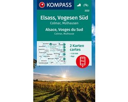 Kompass Wanderkarten - Kompass WK2222 Elsass, Vogesen Süd, Elzas, Vogezen Zuid