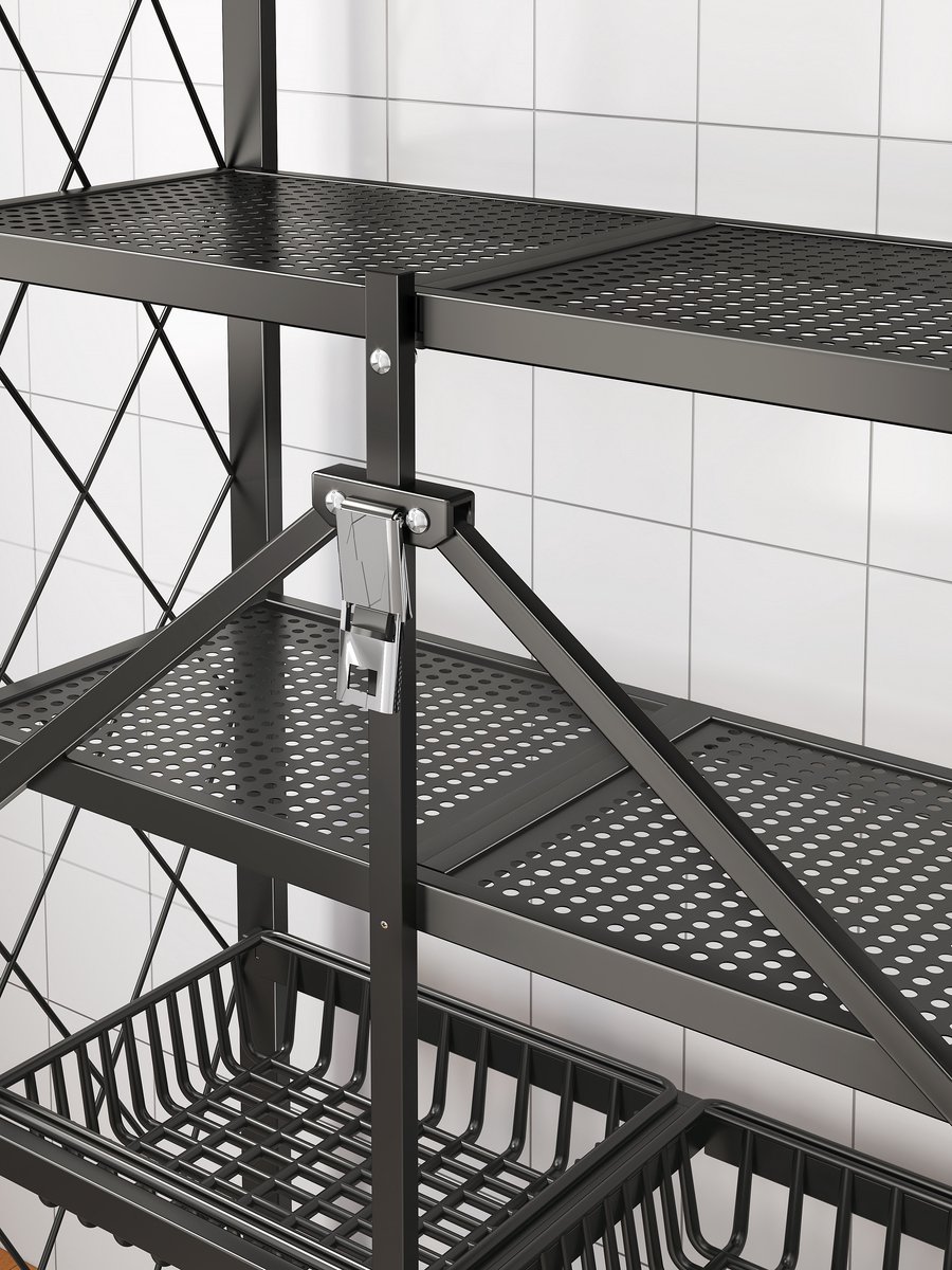 Velox Goods VL-522 Opbergrek - 4-laags, inklapbaar, met wielen