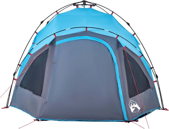 vidaXL - Koepeltent - 3-persoons - snelontgrendeling - blauw van Vidaxl — afbeelding 3