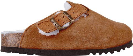 SCHOLL Dames Clogs - Suede - Bruin - Maat 39