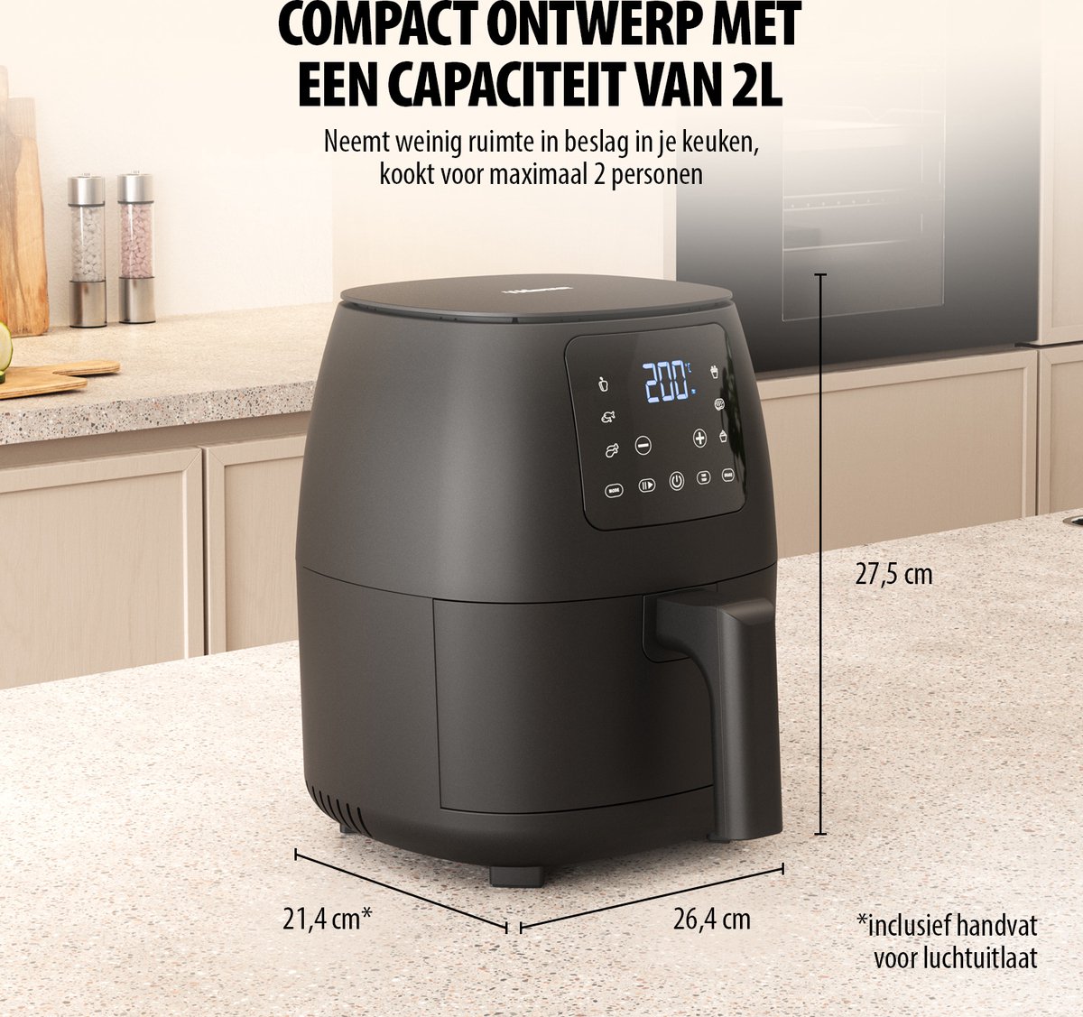 Afbeelding 2 van Tristar FR-9015-Airfryer M - 2L - 6 Bakprogramma's - BPA-vrij