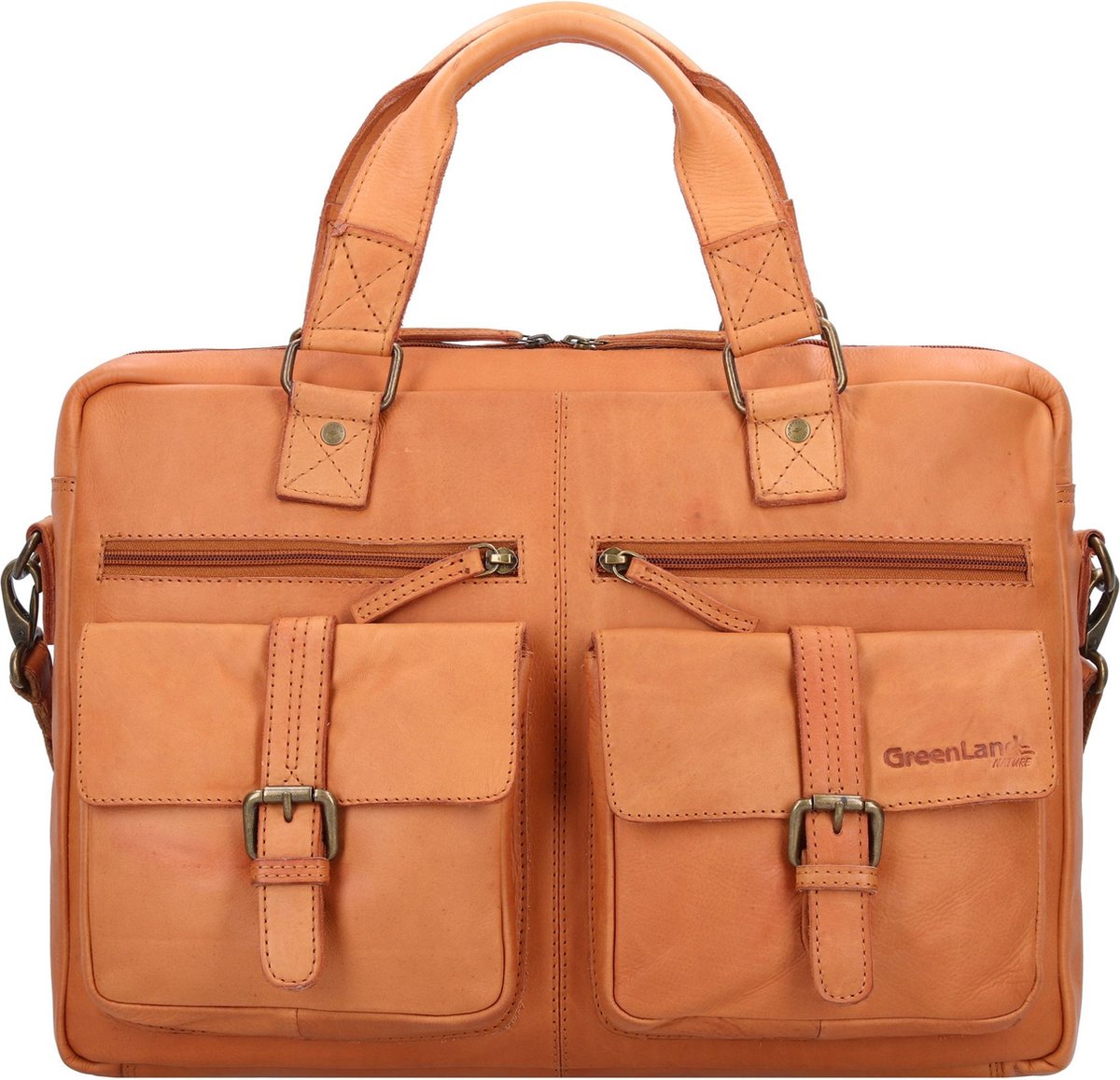Greenland Nature Nature aktetas leer 42 cm - cm ( Zoll) - braun