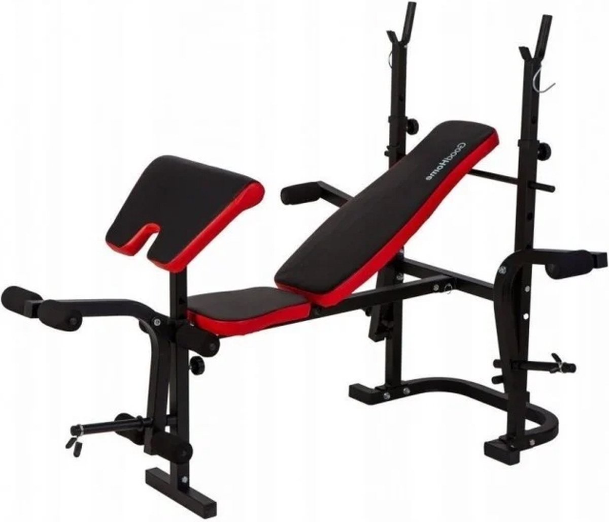 Viking Sports - Halterbank - multifunctioneel - volledig instelbaar - zwart rood