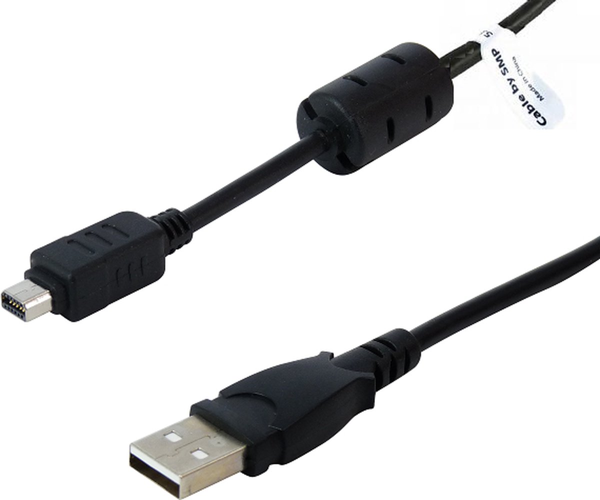 OneOne 1,0m USB kabel AV / datakabel. Voor enkele camera's ook als oplaadkabel snoer past op Olympus camera PEN?F, Pen E-P2, Pen E-P3, Pen E-P5, Pen E-PL1, Pen E-PL2, Pen E-PL3, Pen E-PL5, Pen E-PL6, Pen E-PL7, Pen E-PL8, Pen E-PM1, Pen E-PM2