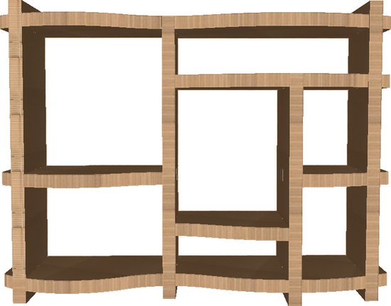 Arizona | Armoire à compartiments ouverts en nid d'abeille - Carton durable - Hobby Cardboard - KarTent