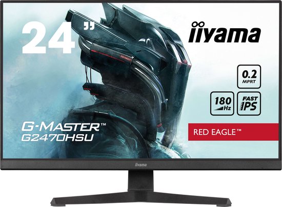 iiyama G-Master G2470HSU-B6 Red Eagle - 24 inch - Full HD - IPS - 180 Hz