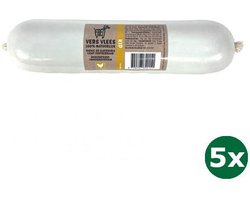 5x900 gr Freds gestoomd vers vlees worst kip tarwe en glutenvrij hondenvoer
