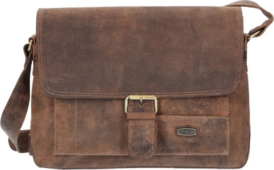 HAROLD'S Cuir Sac de bureau Sac à épaule Antic Messengerbag Nature Brun