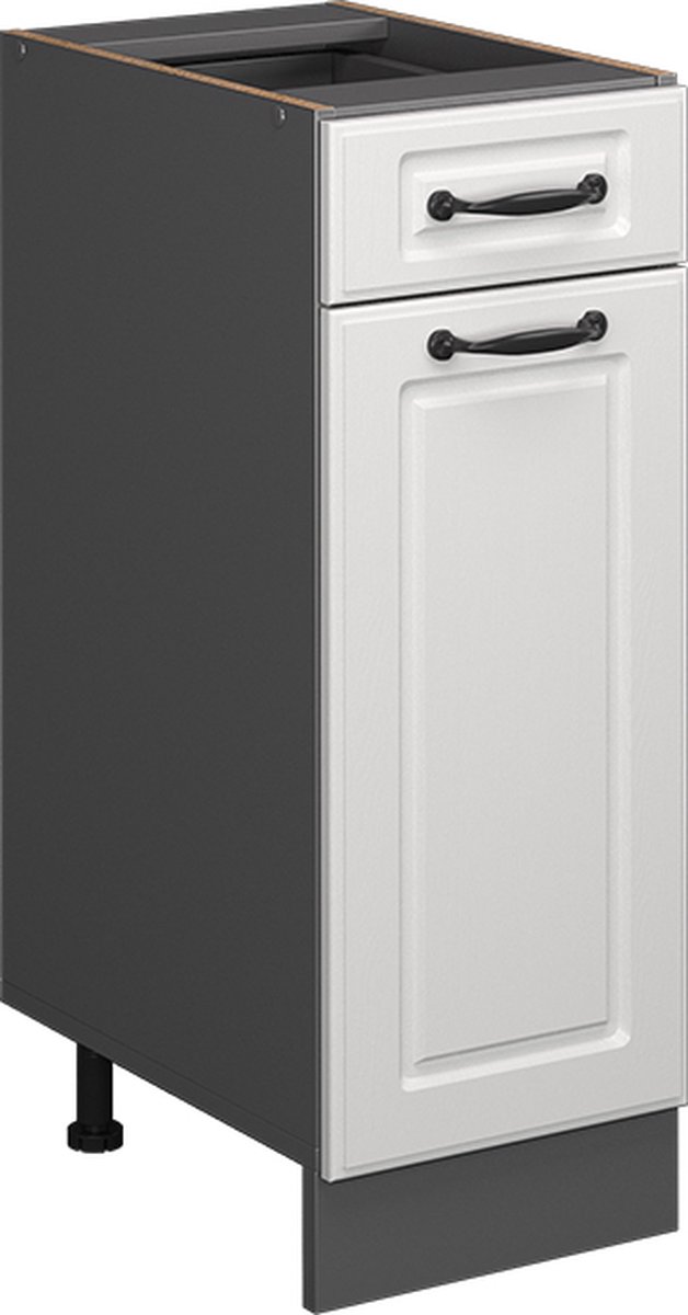 Vicco R-Line Keukenonderkast – 30 cm WB Marmer Wit Landhuis Wit landelijk/Antraciet