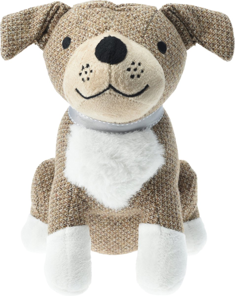 H&S Collection Deurstopper - hond - bruin - 27 x 20 x 27 cm - polyester - dieren thema deurstoppers
