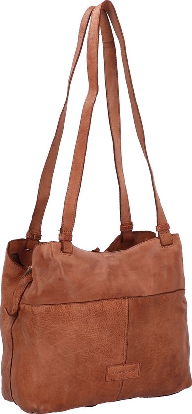 HAROLD'S Cuir Sac à épaule Submarine Shopper Twin Cognac Brun