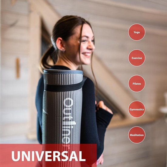 OUTLINER Yoga Fitnessmat Antislip 185 x 80 cm - Gymnastiekmat Vrij van Schadelijke Stoffen - Hoogwaardige Materialen - Gewrichtsvriendelijke Trainingsmat - Pilates - Yoga - Fitness van OUTLINER — afbeelding 4
