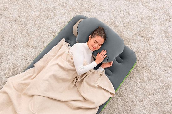 Eenpersoons Luchtmatras met Opbergtas en Pomp - Snel Opblaasbaar Buitenluchtbed voor Buiten - Roll & Relax - Verhoogde Hoogte Queen van Roll & Relax — afbeelding 5