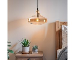 LumenXL – 1-lichts hanglamp Trinidad – amber glas – variant 1