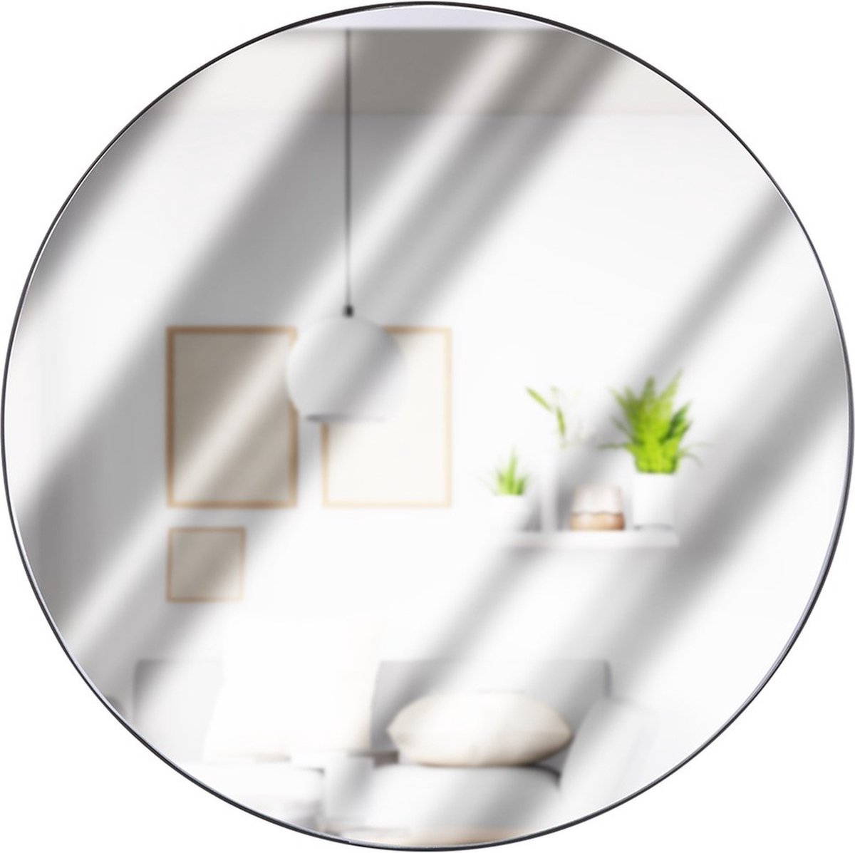 vilde Wandspiegel Zwart Rond 55 cm - Spiegel