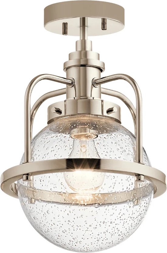 Kichler Luminaire suspendu LED Triocent | 1X E27 Max 60W | IP44 | Dimmable | Nickel poli