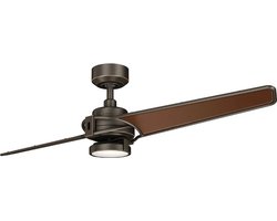 Plafondventilator met verlichting - Xety - 56in / 142cm ventilator - geborsteld nikkel