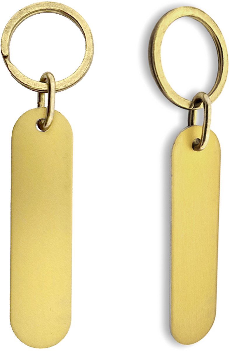 CombiCraft Victor Label hotel sleutelhanger goud - 78 x 20 mm - 5 stuks