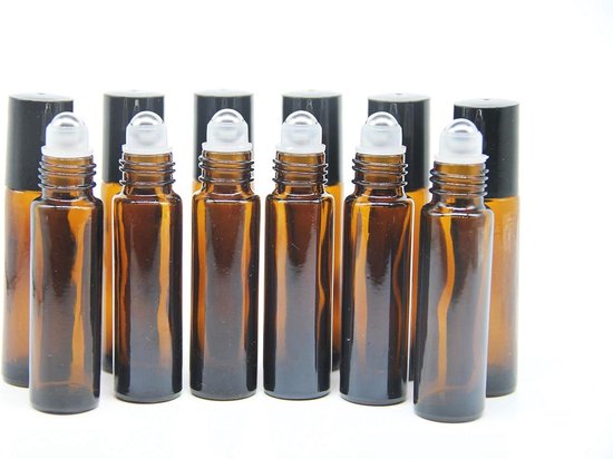 Flacon d'huile essentielle 10 ml - flacons roulants en verre marron -  rouleau d'huile... | bol