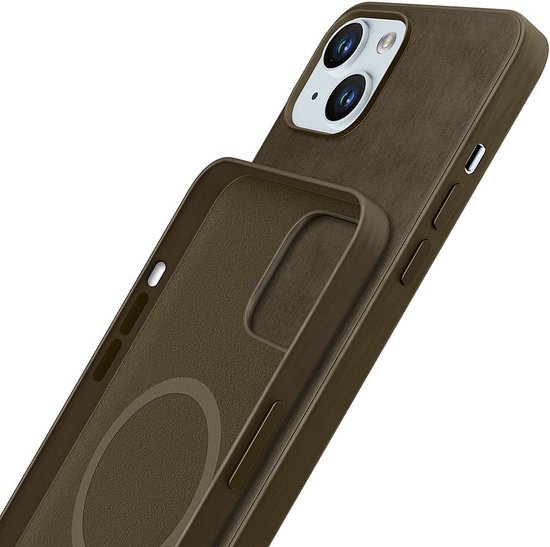 Coque de téléphone 3mk HARDY MagFabric marron pour Apple iPhone 15 Plus