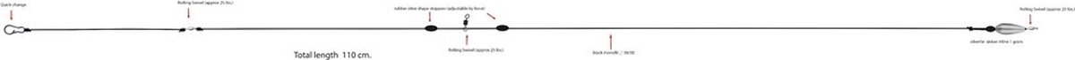 Albatros Feederlink (2 pcs) - Maat : Heli-Feeder Link - Mono 0.38mm - 11.4kg