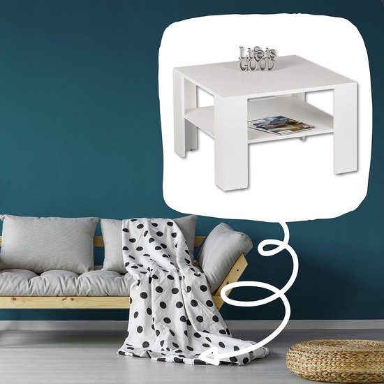 Allday salontafel, middentafel, voor de woonkamer of kantoor, stabiel