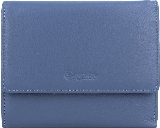 Esquire Cuir Porte-monnaie Viktoria Flap Wallet Dove Blue Bleu clair