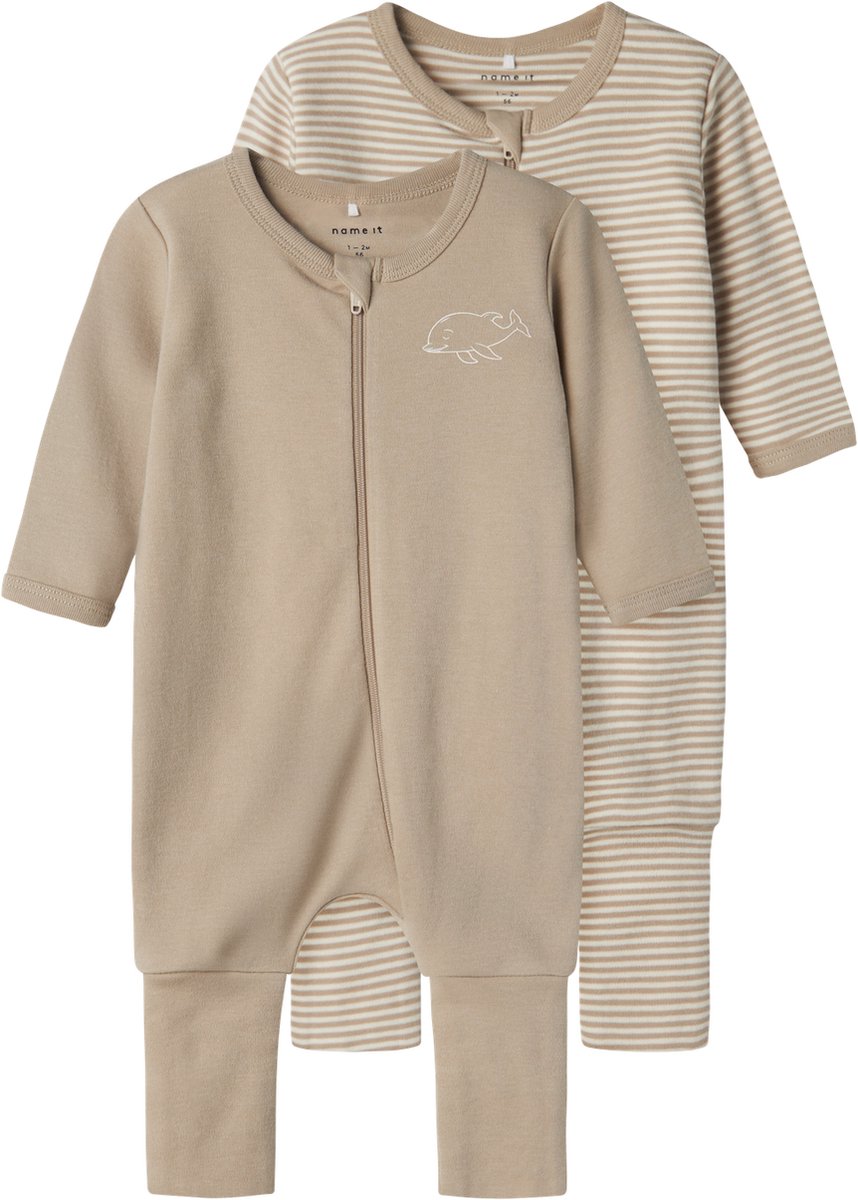 NAME IT NBNNIGHTSUIT 2P ZIP FF Y/D CORE 2 NOOS Unisex Boxpak Pure Cashmere