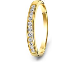 Miore Pure Ring - Gemaakt van 14 Karaat Goud - Met Diamanten - Handgemaakte Sieraden - Elegant - Elegante Dames Sieraden - One size