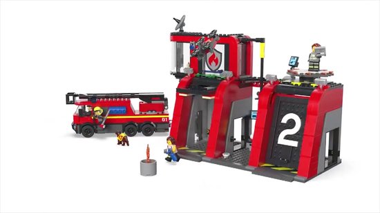 Caserne de pompiers et camion de pompiers LEGO City - 60414