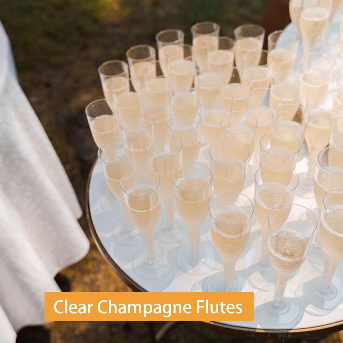 Lot De 25 Flûtes à Champagne En Plastique 160 Ml - Réutilisables Paillettes Pour Fêtes