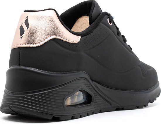 Skechers Uno - Gouden Air - Dames Sneakers - Zwart