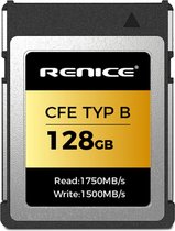 RENICE Pro - Compactflash kaart - CFexpress type B - 128 GB - Read 1750 MB/S - Write 1500 MB/S - PCIe - pSLC-modus - ondersteunt video's in 8K