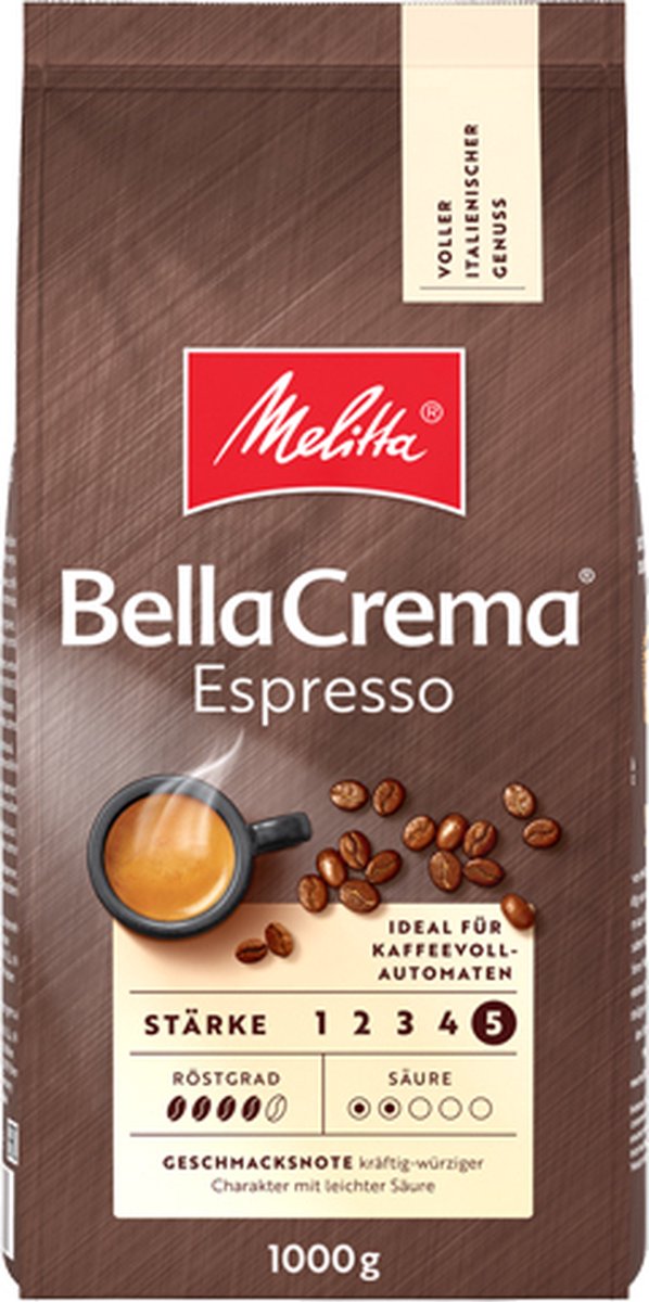 Goedkoopste Melitta BellaCrema Espresso 1 kilo koffiebonen