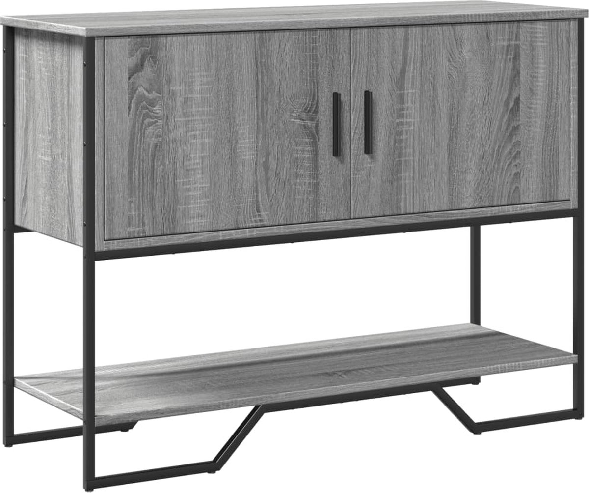 vidaXL Wandtafel - 100x35x74,5 - cm - bewerkt - hout - grijs - sonoma - eikenkleurig grijs sonoma eiken
