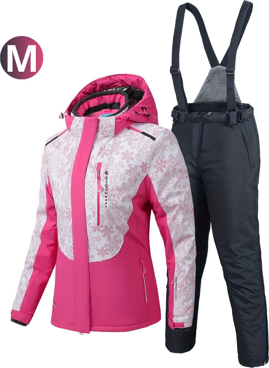 Nivard Skipak SkiBroek Wintersport Skijas Ski Suit Dames 2-Delig Roze
